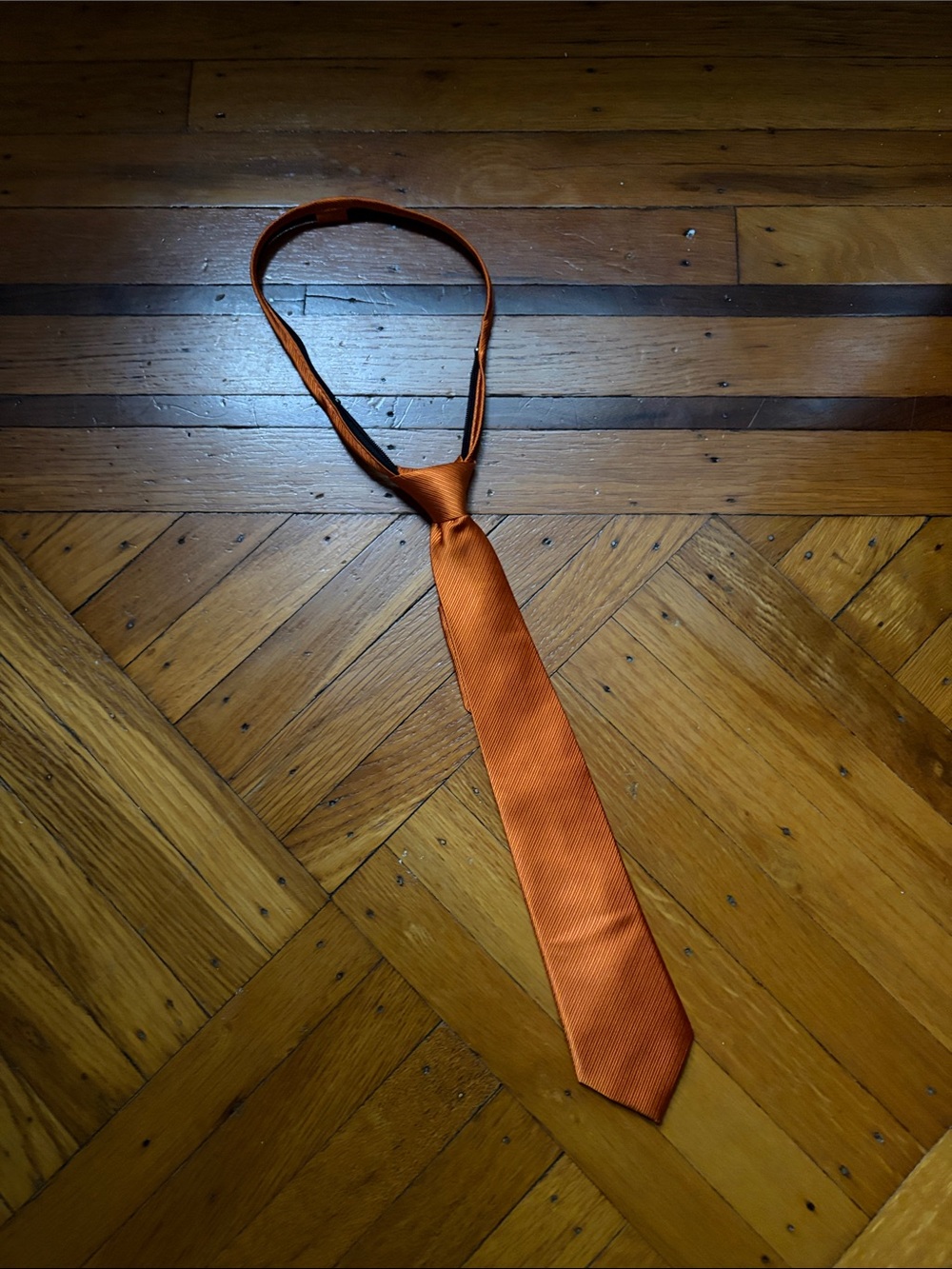 Nautica Orange Zipper Pre-Tied Neck Tie